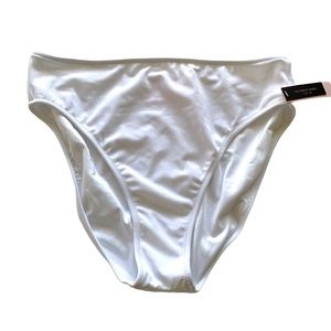 VICTORIA'S SECRETEssential High-Rise Full-Coverage White Swim Bottom
